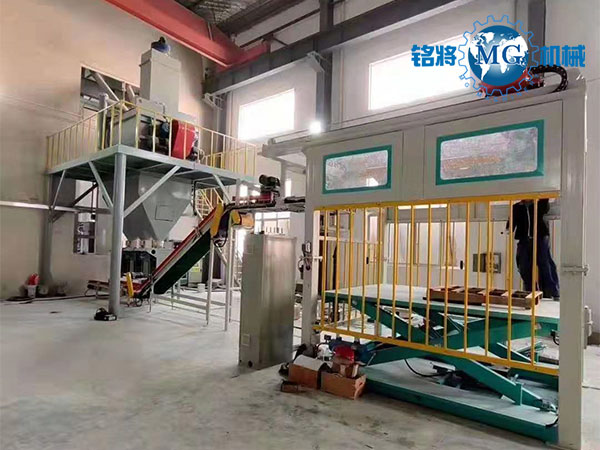 江蘇張家港輕質石膏砂（shā）漿自動化生（shēng）產線安裝收（shōu）尾！馬上準備試機啦！