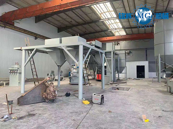 杭州蕭山砂漿幹混站項目安裝現場