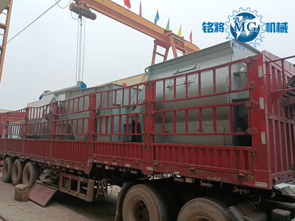 武漢幹粉砂漿生產（chǎn）線裝車現場