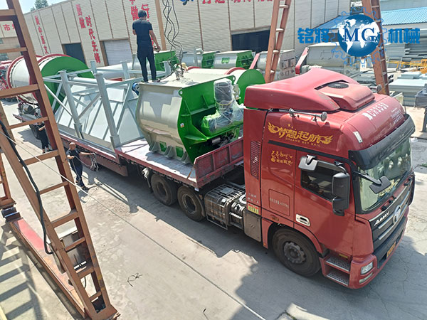 陝西榆林年產二十萬噸幹混砂（shā）漿設備裝車現場