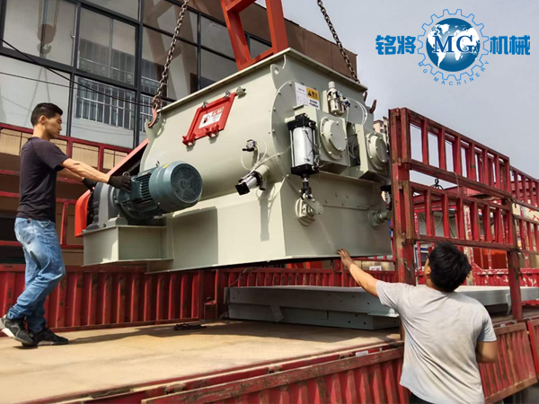 時產8噸半自動幹粉砂漿生產線發往蒙古